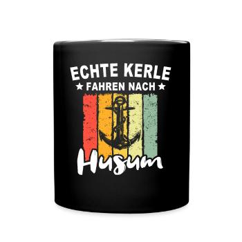 Husum Männer Husumer Mann - Tasse einfarbig - Schwarz - Vorne