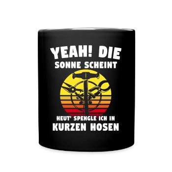 Spengler Bauspengler Spengeln - Tasse einfarbig - Schwarz - Vorne