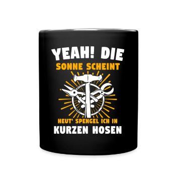 Spengler Bauspengler Spengeln - Tasse einfarbig - Schwarz - Vorne