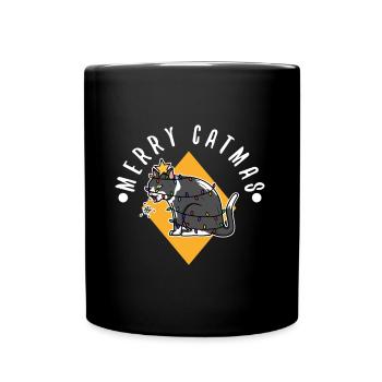 Merry catmas - Full Colour Mug - black - Front