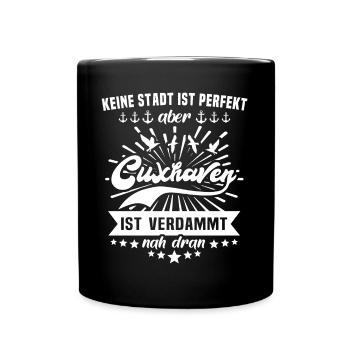 Cuxhaven - Tasse einfarbig - Schwarz - Vorne