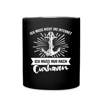 Cuxhaven - Tasse einfarbig - Schwarz - Vorne