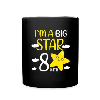 8 Year Old Birthday Girl Gift at A Big Star - Full Colour Mug - black - Front
