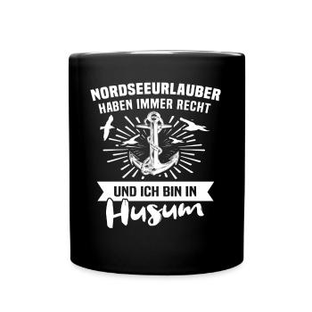 Husum - Tasse einfarbig - Schwarz - Vorne