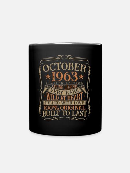 Octobre 1963 Cadeau d’anniversaire de naissance - Mug uni - noir