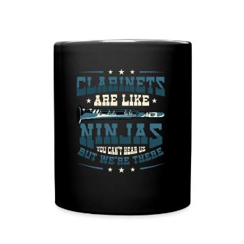 Les clarinettes sont comme des ninjas Marching Band - Mug uni - noir - Devant