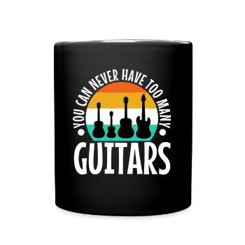 You can never have too many guitars - Full Colour Mug - black - Front