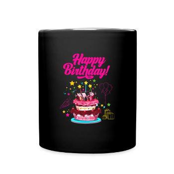Geburtstag Joyeux anniversaire - Mug uni - noir - Devant