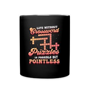 Mots croisés Amateurs de mots croisés - Mug uni - noir - Devant