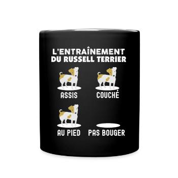 L'entraînement du Russell Terrier Chien Cadeau - Mug uni - noir - Devant