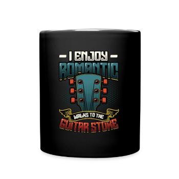 I enjoy Romantic Walks - Full Colour Mug - black - Front