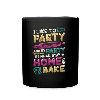Restez à la maison et faites cuire, boulanger amateur. - Mug uni - noir - Devant