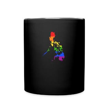 Philippinen Regenbogenflagge für LGTBQ Filipinos - Tasse einfarbig - Schwarz - Vorne