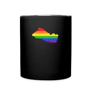 El Salvador Regenbogen für LGTBQ Salvadorianer - Tasse einfarbig - Schwarz - Vorne