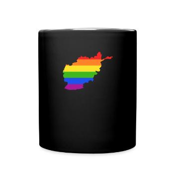 Afghanistan Regenbogenflagge für LGTBQ-Afghanen - Tasse einfarbig - Schwarz - Vorne