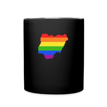 Nigeria Regenbogenflagge für LGTBQ-Nigerianer - Tasse einfarbig - Schwarz - Vorne