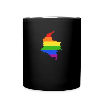 Kolumbien Regenbogenflagge für LGTBQ-Kolumbianer - Tasse einfarbig - Schwarz - Vorne
