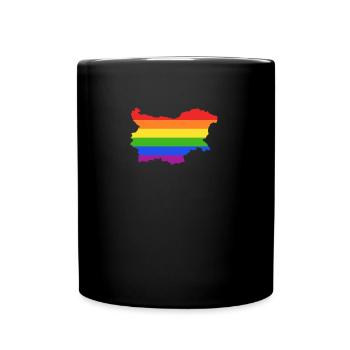 Bulgarien Regenbogenflagge für LGTBQ-Bulgaren - Tasse einfarbig - Schwarz - Vorne