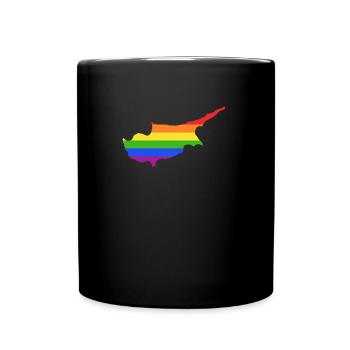 Zyperns Regenbogenflagge für stolze LGTB-Zyprioten - Tasse einfarbig - Schwarz - Vorne