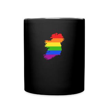 Irland Regenbogenflagge für stolze LGTBQ-Iren - Tasse einfarbig - Schwarz - Vorne