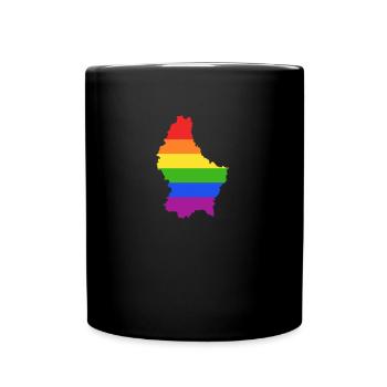 Luxemburgische Regenbogen für LGTBQ-Luxemburger - Tasse einfarbig - Schwarz - Vorne