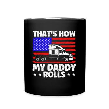 Trucker Semi-Remorque Truck Driver Cadeau - Mug uni - noir - Devant
