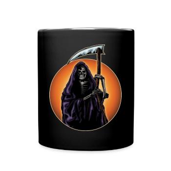 Horreur Mort Faux Scary Squelette Cadeau d’Halloween - Mug uni - noir - Devant