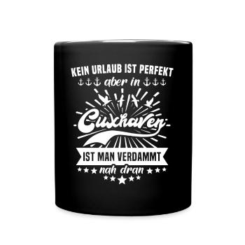 Cuxhaven - Tasse einfarbig - Schwarz - Vorne