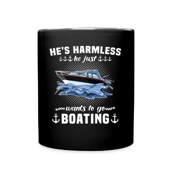 Captain Boat Captain - Full Colour Mug - black - Front