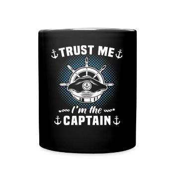Captain Boat Captain - Full Colour Mug - black - Front