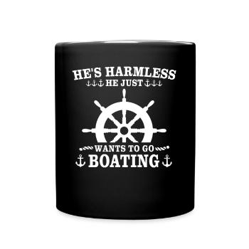 Captain Boat Captain - Full Colour Mug - black - Front