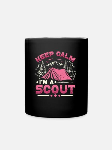 Scout Life Scout Camping Outdoor Scouting - Full Colour Mug - black