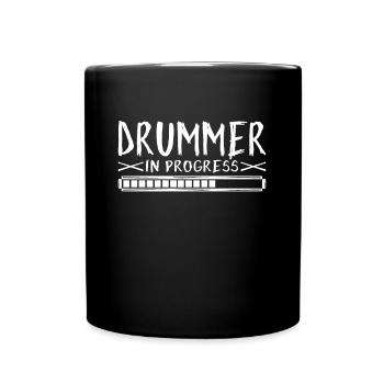 Drummer In Progress Drummer Sticks - Perkussionist - Tasse einfarbig - Schwarz - Vorne