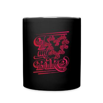 J’adore mes amateurs de vélo à vélo - Mug uni - noir - Devant