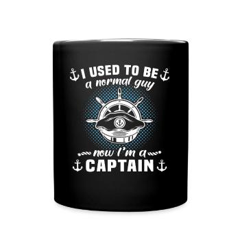 Captain Captain Boat Owner Boat - Full Colour Mug - black - Front