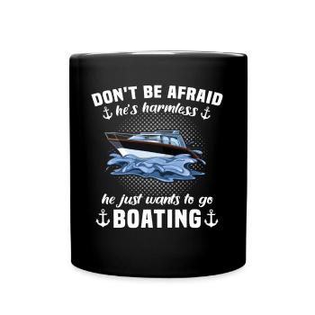 Captain Captain Boat Owner Boat - Full Colour Mug - black - Front