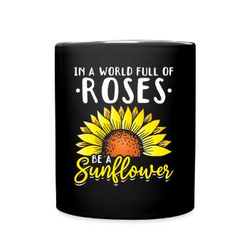 Garden Sunflowers Women Gardening Flowers - Full Colour Mug - black - Front