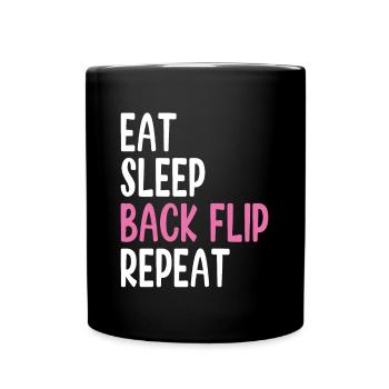 Manger Dormir Retour Flip Répéter Tumbling Fier Gymnaste - Mug uni - noir - Devant