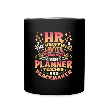 Hr Human Resources - Full Colour Mug - black - Front