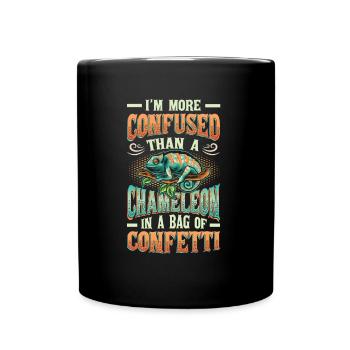 Plus confus qu’un caméléon - Mug uni - noir - Devant