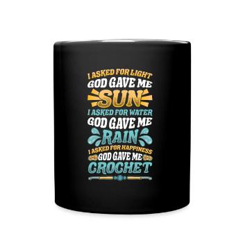 Crochet lucky yarns - Full Colour Mug - black - Front
