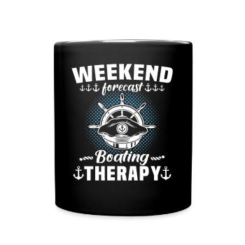 Captain Boat Owner Boating - Full Colour Mug - black - Front