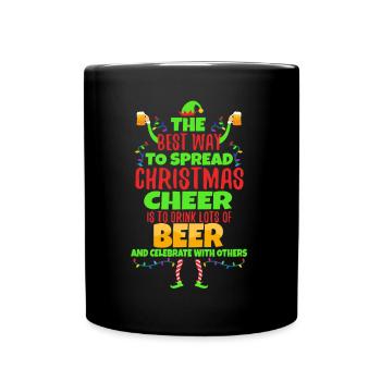 The best way to spread christmas cheer - Tasse einfarbig - Schwarz - Vorne