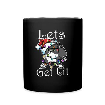 Lets get lit christmas - Tasse einfarbig - Schwarz - Vorne