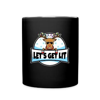 Lets get lit christmas - Tasse einfarbig - Schwarz - Vorne