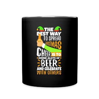 The best way to spread christmas cheer - Tasse einfarbig - Schwarz - Vorne