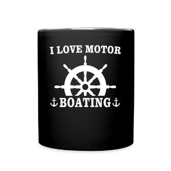 Captain Boat Owner Boating - Full Colour Mug - black - Front