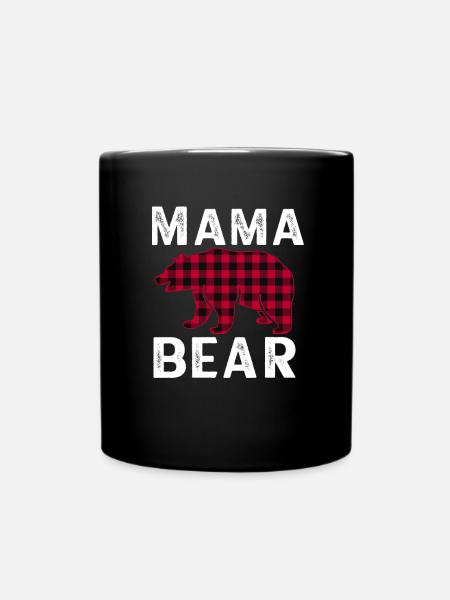 Mama Bear - Tasse einfarbig - Schwarz