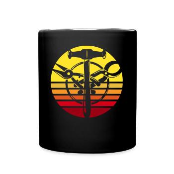 Spengler Motiv Bauspengler Zunft - Tasse einfarbig - Schwarz - Vorne