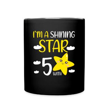 Cadeau de fille d’anniversaire de 5 ans à A Shining Star - Mug uni - noir - Devant